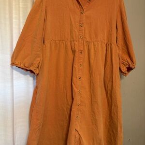 Baltic Born Summerweight BabyDoll Dress in Burnt Orange SS 1XL lagonlook